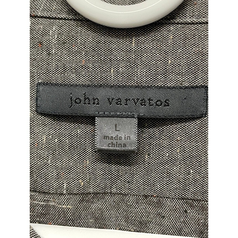 John Varvatos Textured Casual Collared Button Down Date Night Shirt - Sz Large - Picture 4 of 9